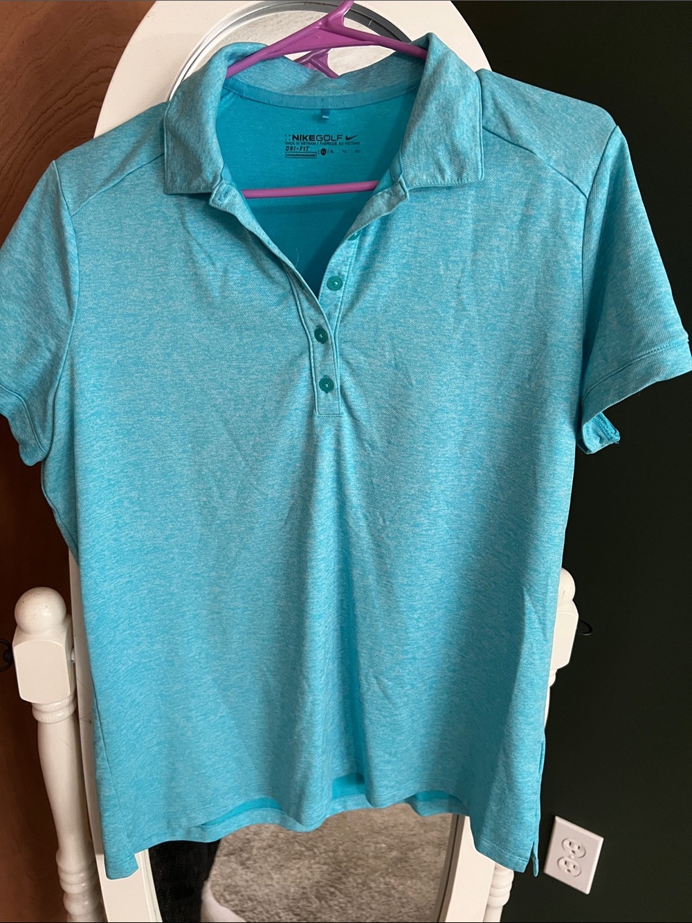 Nike Girls' Turquoise Heather Polo